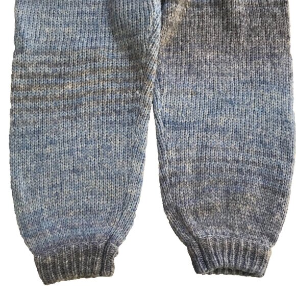 LoveShackFancy Blossom Sweatpants Pants Joggers Womens Large Blue Wool Alpaca - Picture 8 of 12